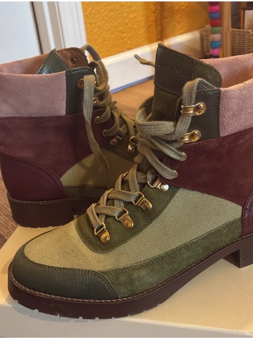 Sezane Low Robyn Blush Multi Boots - 38